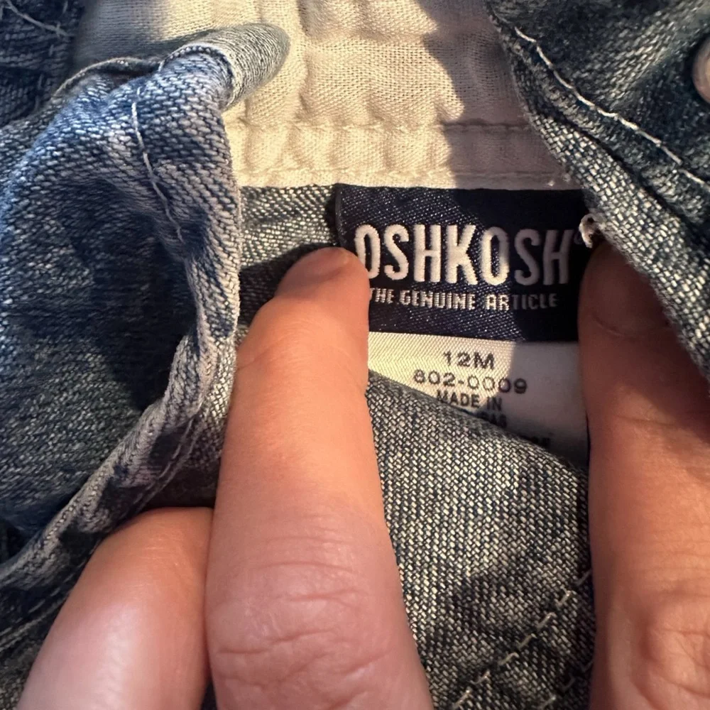 Baby OshKosh The Genuine Article 12 Month Medium Wash Denim Overalls